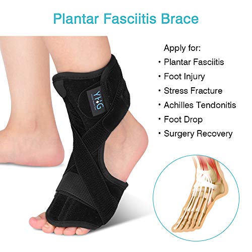 Férula plantar, férula nocturna para Fascitis plantar con bola de masaje de punta para un alivio efectivo de la tendinitis de Aquiles, dolor en el talón, fascia plantar, pie caído