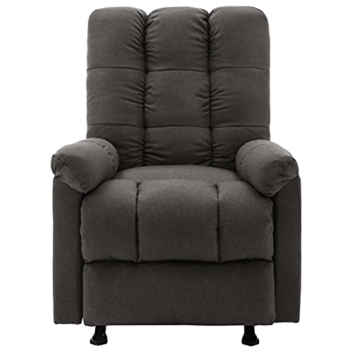 Festnjght Sillón Masaje Relax Calor Gris Oscuro Reclinable con Calor Lumbar y Acabado, Sist. Masaje 6 Zonas [Incluye Mando]. Ideal Gente Mayor