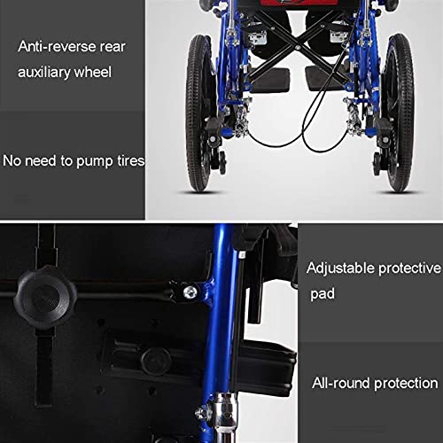 FGVDJ Coche para Silla de Ruedas para Adultos/niños con parálisis Cerebral, Carro reclinable Plano reclinable Completo de ángulo Ajustable con Cinturones de Seguridad para pa