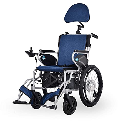 FGVDJ Cojín Silla de Ruedas de Ayuda de Movilidad compacta, Ligera y Plegable, Silla de Ruedas, Silla de Ruedas eléctrica con Controlador Dual, Silla de Ruedas eléctrica o