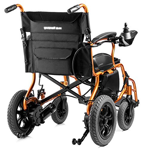 FGVDJ Silla de Ruedas eléctrica, Ligera, 26 kg, portátil, Plegable, Resistente, Movilidad, Silla de Ruedas motorizada, S