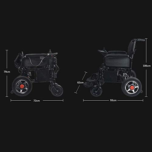 FGVDJ Silla de Ruedas eléctrica, Ligero, Plegable, Manual, eléctrico, portátil, Scooter eléctrico para discapacitados y Personas Mayores