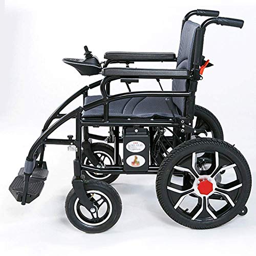 FGVDJ Silla de Ruedas eléctrica para Trabajo Pesado, Silla de Ruedas eléctrica Plegable y Liviana, 360 ?? Joystick, Capacidad de Peso 150K