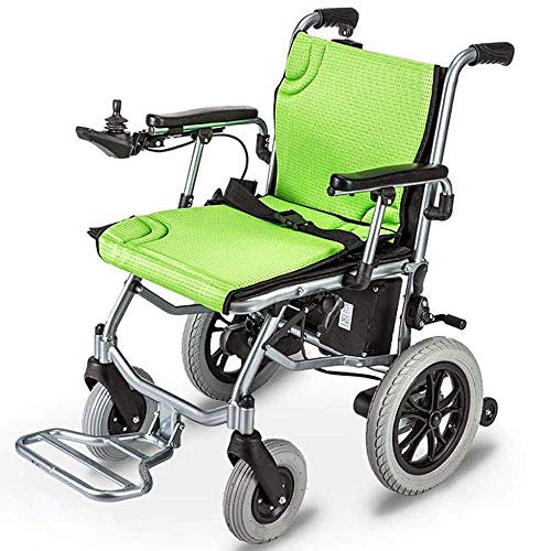 FGVDJ Silla de Ruedas Ligera, Silla de Ruedas eléctrica Que se Abre/se pliega en 1 Segundo, el Asiento eléctrico más pequeño con Silla de Ruedas eléctrica o Manual, Apto para