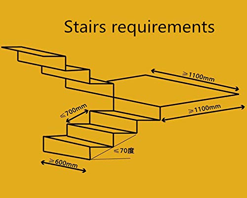 Fhdisfnsk Elevador de escaleras eléctrico para sillas de Ruedas para Ancianos discapacitados, Silla de evacuación de Lujo de 4 Ruedas, Silla de Escalera Plegable La Silla de Ruedas Permite