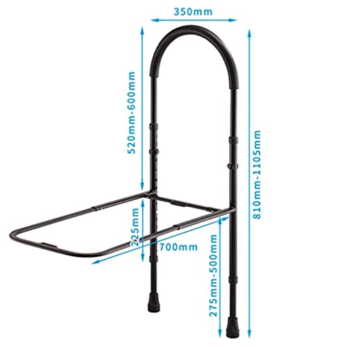 FHKBK Pasamanos Lateral de la Cama Rieles de la Cama Manija de Asistencia de Seguridad Ajustable en Altura Barra de Agarre de la mesita de Noche Parachoques Rieles de protección desmonta