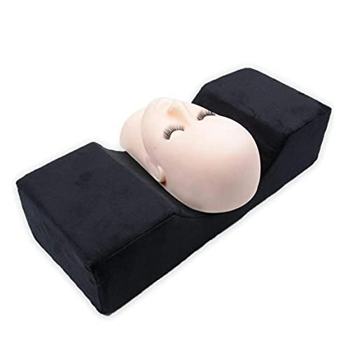 Forma de las pestañas de la pestaña del cuello almohada ergonómica curva U Extensión del soporte de suave espuma de memoria Negro para el hogar para adultos dolor de cuello crear curvas magníficas