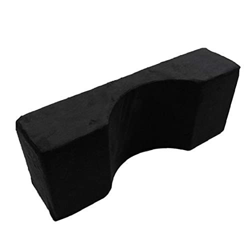 Forma de las pestañas de la pestaña del cuello almohada ergonómica curva U Extensión del soporte de suave espuma de memoria Negro para el hogar para adultos dolor de cuello crear curvas magníficas