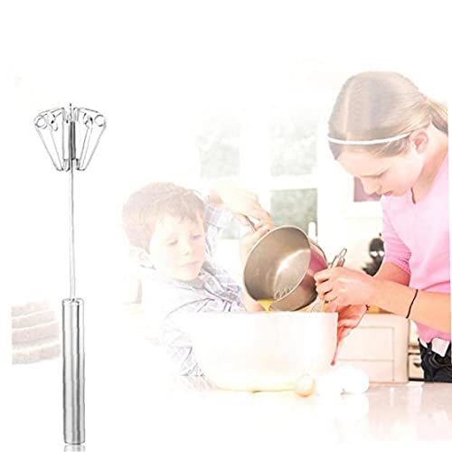 Froiny Mezclador Semiautomático Huevo Batidor Manual Auto Girar Acero Inoxidable Batidor De Batea Batidora Huevo Crema Agitación Herramientas De Cocina