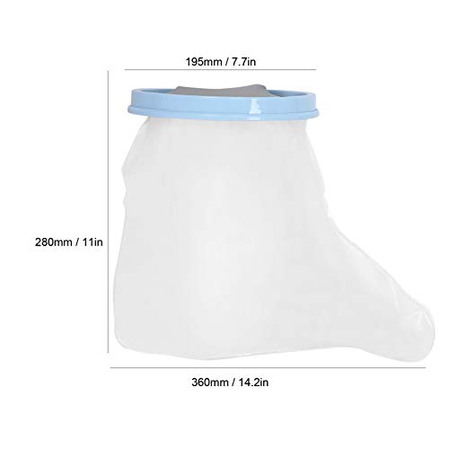 Funda impermeable para escayola de piernas para ducha, 36cm Fundas para escayola de pie para adultos Protector elástico impermeable para escayola de ducha para heridas en los pies, Protector de pie he