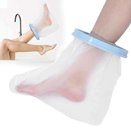 Funda impermeable para escayola de piernas para ducha, 36cm Fundas para escayola de pie para adultos Protector elástico impermeable para escayola de ducha para heridas en los pies, Protector de pie he