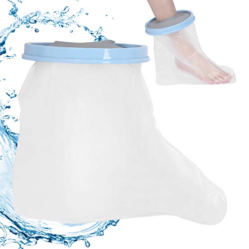 Funda impermeable para escayola de piernas para ducha, 36cm Fundas para escayola de pie para adultos Protector elástico impermeable para escayola de ducha para heridas en los pies, Protector de pie he