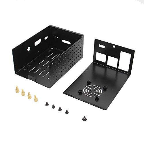 FYYONG Módulo kit de bricolaje X850 V3.0 mSATA Expansión Caja metálica de la placa con el enfriamiento Fan Kit Compatible with Frambuesa Pi Modelo B + 3 / 2B / 3B expositivos