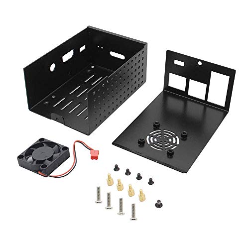 FYYONG Módulo kit de bricolaje X850 V3.0 mSATA Expansión Caja metálica de la placa con el enfriamiento Fan Kit Compatible with Frambuesa Pi Modelo B + 3 / 2B / 3B expositivos