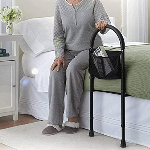 FZYE Asas y rieles de Seguridad para la Cama Barra de Asistencia para la Cama con Bolsillo de Almacenamiento, Barra de la Cama de Altura Ajustable para Adultos Mayores, Asistencia para