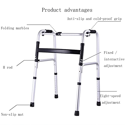 G-X Andador para Ancianos, Plegable Y Ajustable, Utilizado para Subir Y Bajar Escaleras, Rampas Y Escalones, Asistencia De Rehabilitación para Adultos O Ancianos