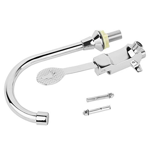 G1 / 2"Baño Laboratorio Lavabo Fregadero Pedal Pedal Grifo Médico Caliente Cobre Frío Pedal Juego de Grifo de Agua