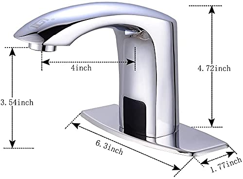 Gangang Lavabo para grifos con sensor de fregadero de baño Grifo automático sin contacto hecho de latón macizo de alta calidad Mezclador de grifo con válvula mezcladora de agua fría y caliente