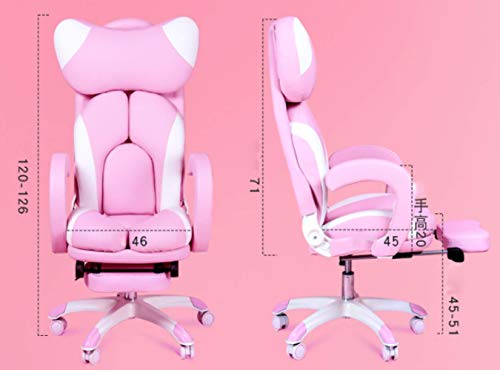 GAXQFEI Niñas Sillones Móviles con Ruedas,Silla Cómoda Silla de la Computadora Puede Levantar Partidos en Casa Viven Giratoria Silla de Oficina Silla de Cubierta/A/con Trípode