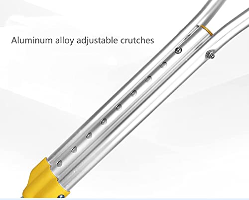 GDEVNSL Muletas, muletas Debajo de los Brazos telescópicos Regulables en Altura Antideslizantes fracturas de Aluminio y Bastones para discapacitados, Yel