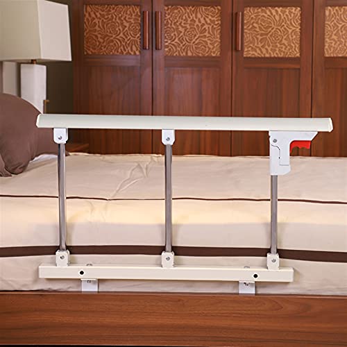 Gdmokle Barandillas de La Cama, Barrera Cama PortáTil Barandas ProteccióN Manija Seguridad, Asidero Seguridad NiñOs Barandilla para Ancianos Mayores Adultos (Color : Silver White, Tamaño : 70x40X3cm)