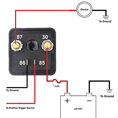 Gebildet 1 Pieza 12VDC 120A Trabajo Pesado Relés para Coche Barco Camión Motor Automoción de Arranque RL/180-12, 4 Pin SPST con 2 Huella + 2 Borne de Contacto