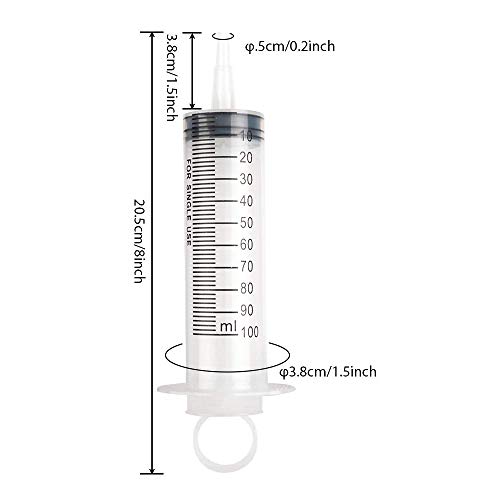 Gebildet 3pcs 100ml Grande Jeringa de Plástico Jeringa Dosificadora para Laboratorios Científicos,Medición y Mejora Doméstica