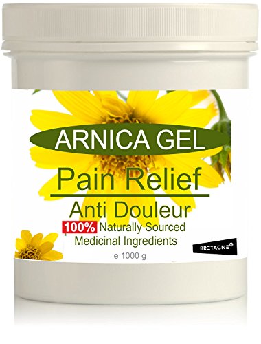 Gel de Árnica Montana 90% 1000 g Acción Rápida Remedio herbal 100% Natural para Aliviar el Dolor Anti-inflamatorio Analgésico Aliviar los daños golpes Deporte