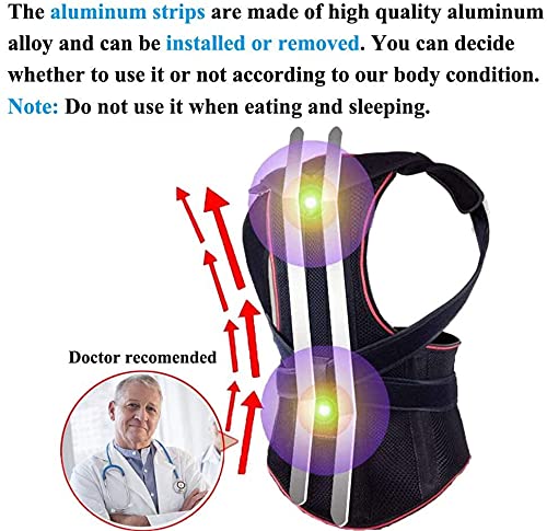 GFBHD Corrector de Postura de Espalda El Corrector de Postura Posterior Puede Ajustar y apoyar libremente la Espalda for Mejorar la cifosis y aliviar el Dolor de Hombro y Cuello. (Color : 2XL)