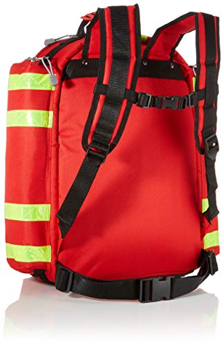 GIMA ref 27170 Mochila"Logic 1" para emergencias sanitarias, poliéster, 40 x 20 x h 47 cm, roja, maleta de primeros auxilios, transportable, con compartimientos internos y externos