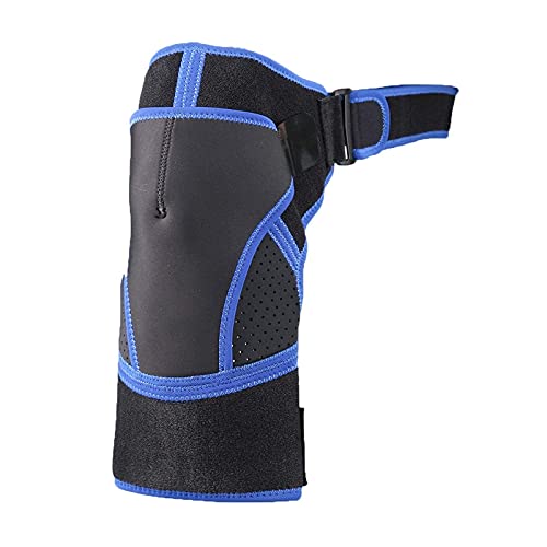 Gimnasio Deportes Soporte de hombro Soporte para espalda Protector de correa Envoltura de cinturón Almohadillas de banda Vendaje negro Hombres y mujeres Ajustable Transpirable (Color: Azul) Nice gift