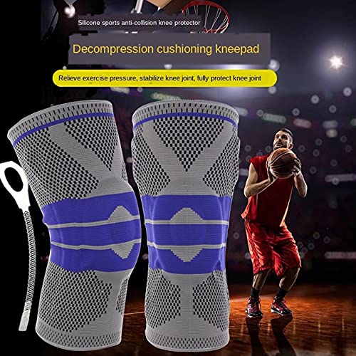 GLAITC Rodilleras Deportivas, Rodillera Ligamentos Manga de Soporte de compresión para Rodilla Rodillera Deportiva con Almohadilla de Gel para Lesiones de ligamentos, Alivio del Dolor en Las M