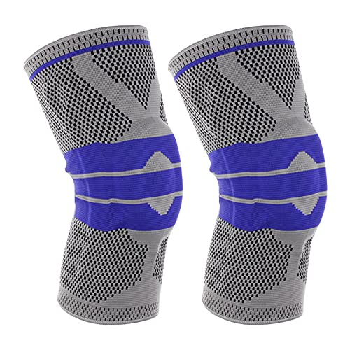 GLAITC Rodilleras Deportivas, Rodillera Ligamentos Manga de Soporte de compresión para Rodilla Rodillera Deportiva con Almohadilla de Gel para Lesiones de ligamentos, Alivio del Dolor en Las M