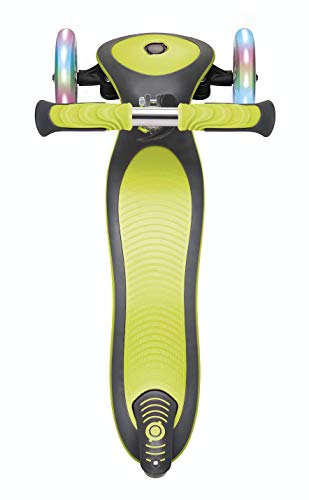 Globber Patinete Unisex Juvenil Elite Deluxe Verde con Ruedas Luminosas, Talla única