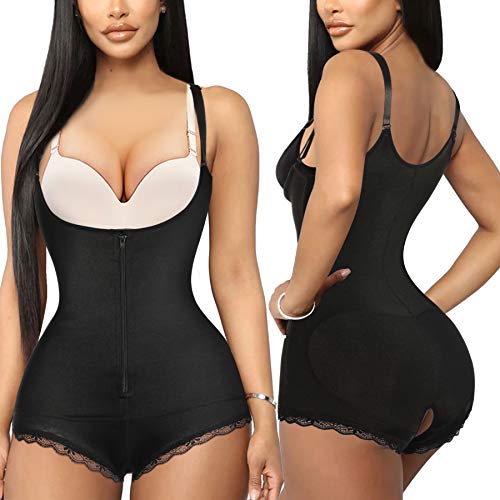 Gotoly Bodies Moldeadores para Mujer Corsé Underbust Lencería Moldeadora Shapewear de Control de Abdomen Bodysuit Posparto (Negro, M)