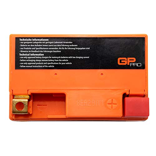 GP-PRO Batería de Gel 12V 5Ah GTX4L-BS (similar a YB4L-B / YTX5L-BS / YTX4L-BS)