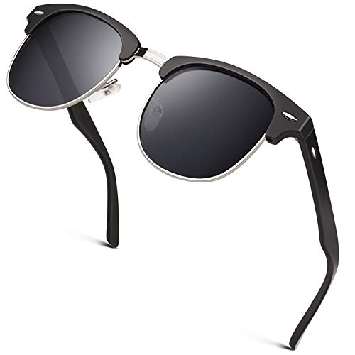 GQUEEN Gafas de sol polarizadas Hombre Mujer Bocina enculado Medio Marco GQO6