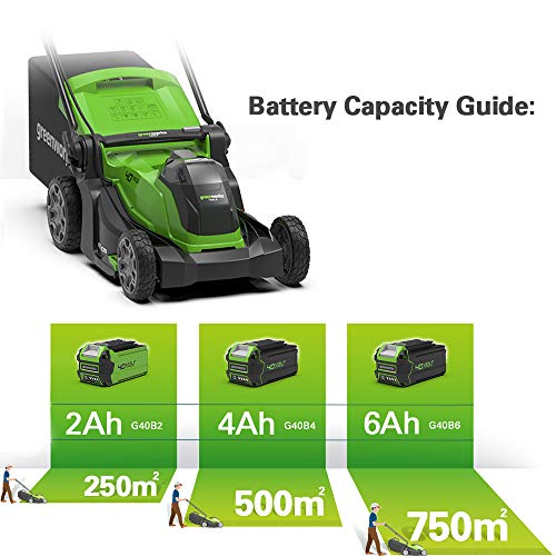 Greenworks 40V Batería G40B6 (batería Li-Ion 40V 6Ah recargable de alto rendimiento apta para todos los dispositivos de la serie 40V Greenworks)