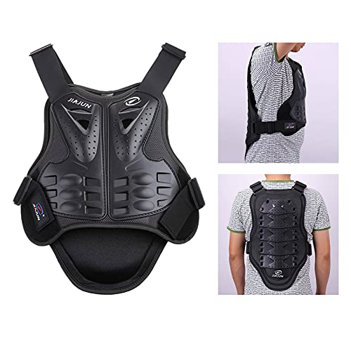 H HILABEE Protección de La Motocicleta Chalecos de La Columna Vertebral, Motocicletas, Motocicletas de Protección, Chaquetas, Protector Trasero, Equipo de Prote - Metro, Negro