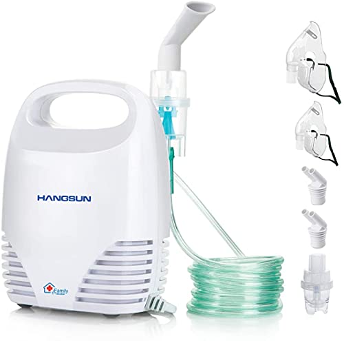 Hangsun Inhalador Nebulizador Electrico CN560 Nebulizador Bebe Adulto Para Inhalación De Medicamentos Líquidos (Blanco)