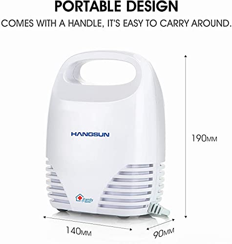 Hangsun Inhalador Nebulizador Electrico CN560 Nebulizador Bebe Adulto Para Inhalación De Medicamentos Líquidos (Blanco)