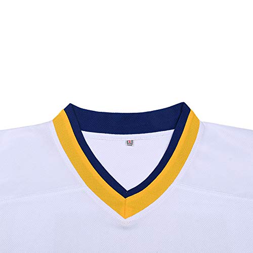 Hanson Brothers Charlestown Chiefs 16 Jack 17 Steve 18 - Camiseta de Hockey sobre Hielo - Blanco - XX-Large