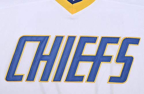 Hanson Brothers Charlestown Chiefs 16 Jack 17 Steve 18 - Camiseta de Hockey sobre Hielo - Blanco - XX-Large