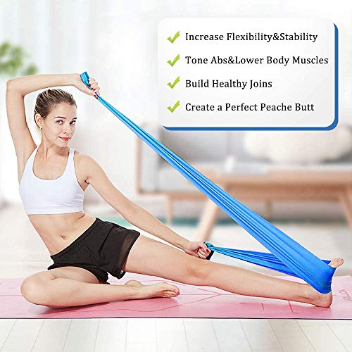 Haquno Bandas Elasticas Fitness, 1.5M Cintas Elasticas con 3 Niveles de Resistencia, Pilates, Crossfit, Estiramientos, Musculacion, Piernas, Brazos, Fuerza