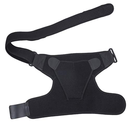 Healifty abrazadera de soporte de hombro ajustable para hombres y mujeres envoltura de manga de compresión de hombro para manguito rotador dislocado rotura de labrum de articulación ac