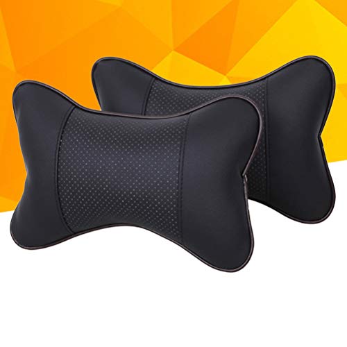 Healifty almohada para el cuello del coche Cuello transpirable Almohada Cuello Cojín para la espalda Cojín para la cabeza Cuello para el descanso del cuello (Negro)