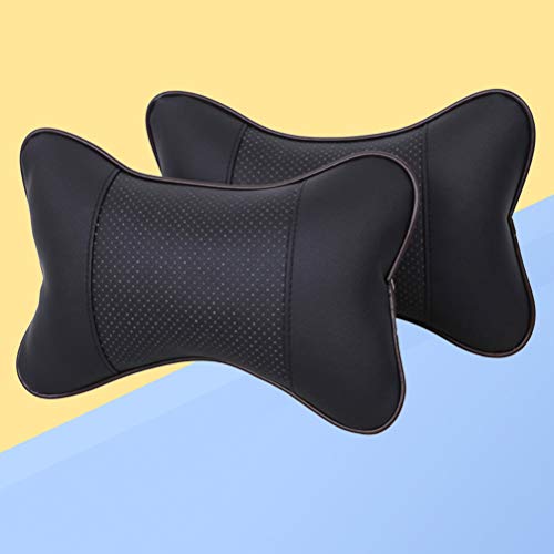 Healifty almohada para el cuello del coche Cuello transpirable Almohada Cuello Cojín para la espalda Cojín para la cabeza Cuello para el descanso del cuello (Negro)