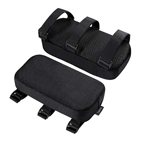 Healifty Almohadillas para Apoyabrazos - Memory Foam Silla de Oficina Fundas para Brazos para Juegos ErGonómicos para Codos Y Antebrazo Antideslizante