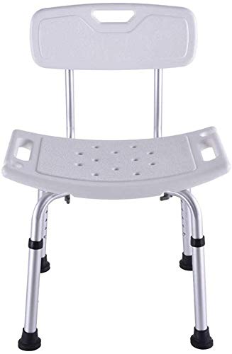 Heavy Duty Ducha y silla de baño con Volver, Capacidad de peso, de peso ligero y Altura del asiento ajustable, ideal para personas mayores, personas discapacitadas y personas de movilidad reducida