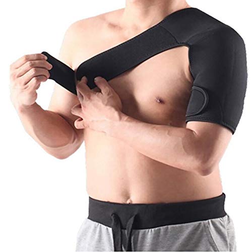 HELIALTH Apoyo de Compresión del Hombro, Abrazadera de Estabilidad de Hombro de Cuidado, para prevención de Lesiones, articulación de CA dislocada, Rotura de Labrum, tendinitis y Fractura,Left